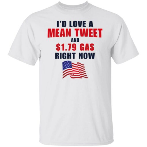 I’d love a mean tweet and $1.79 gas right now shirt $19.95 redirect07062021230700