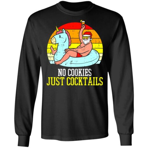 No cookies just cocktails Santa unicorn shirt $19.95 redirect07122021030703 2