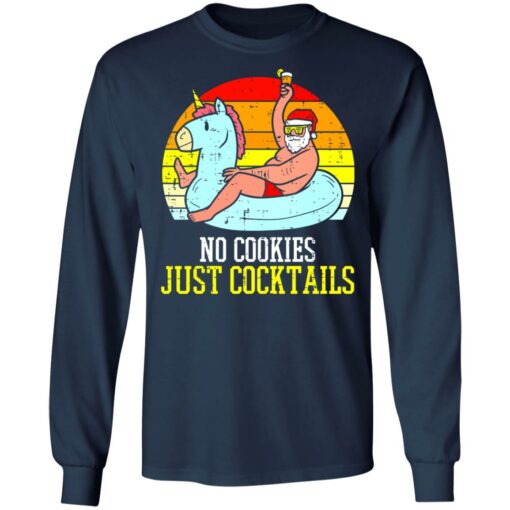 No cookies just cocktails Santa unicorn shirt $19.95 redirect07122021030703 3
