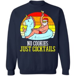 No cookies just cocktails Santa unicorn shirt $19.95 redirect07122021030703 7