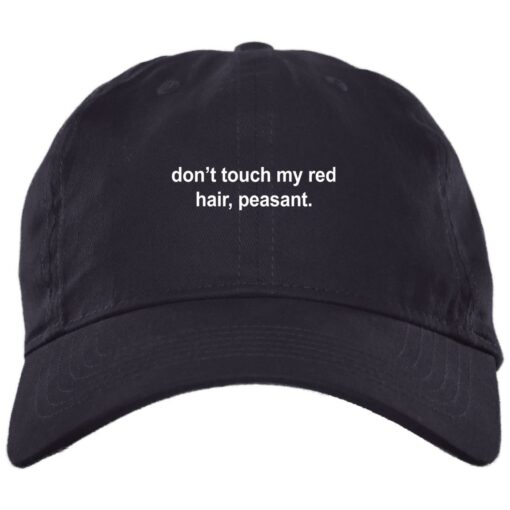 Don’t touch my red hair peasant hat, cap $24.95