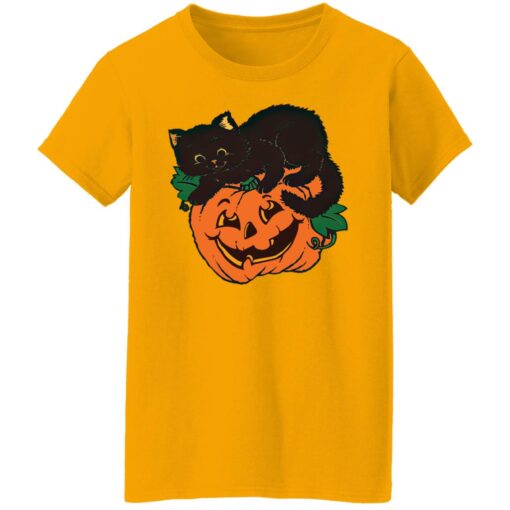 Pumpkin and black cat shirt $19.95