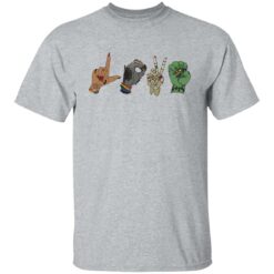 Lelemoon Halloween Monster Love Hand Sign Shirt $19.95