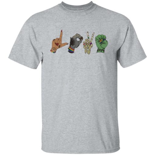 Lelemoon Halloween Monster Love Hand Sign Shirt $19.95