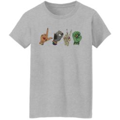 Lelemoon Halloween Monster Love Hand Sign Shirt $19.95