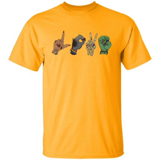 Lelemoon Halloween Monster Love Hand Sign Shirt $19.95