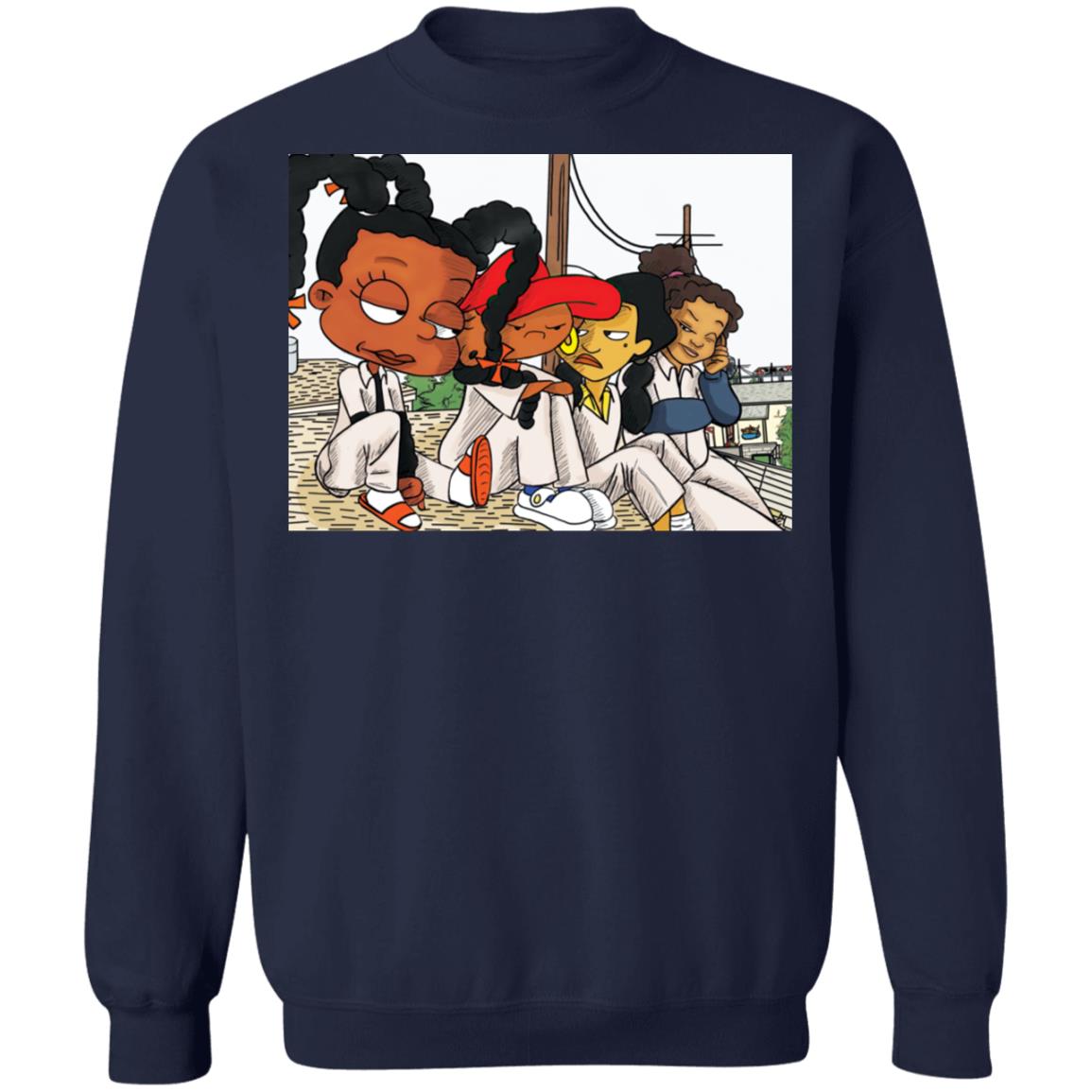 Black Cartoon Characters Set It Off Shirt - Lelemoon Black Cartoon Characters Set It Off Shirt - Lelemoon