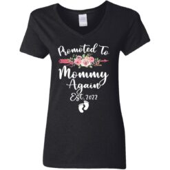 Womens promoted to mommy again est 2022 shirt $19.95