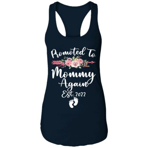 Womens promoted to mommy again est 2022 shirt $19.95