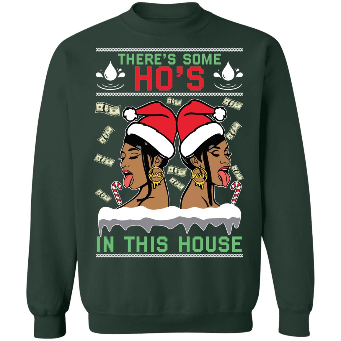 Cardi B There s Some Ho s In This House Christmas Sweater Lelemoon