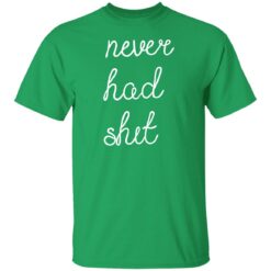 Never had shit shirt $19.95