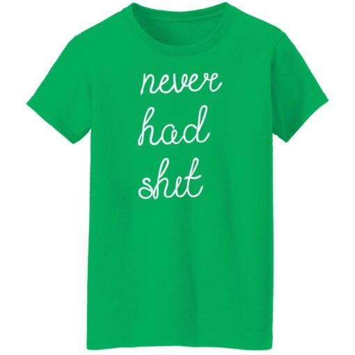 Never had shit shirt $19.95