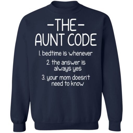 The aunt code bedtime is whenever shirt $19.95