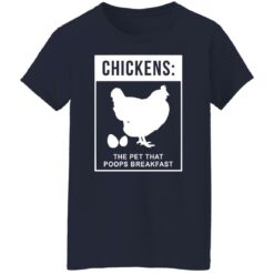 Chickens the pet that poops breakfast shirt $19.95