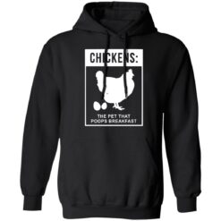 Chickens the pet that poops breakfast shirt $19.95