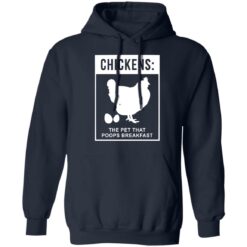 Chickens the pet that poops breakfast shirt $19.95