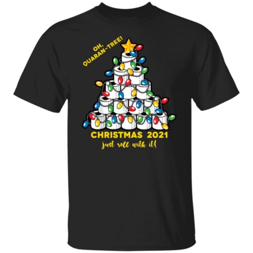 Oh quaran tree christmas 2021 just roll with it christmas sweater $19.95