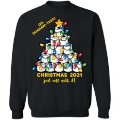 Oh quaran tree christmas 2021 just roll with it christmas sweater $19.95