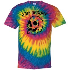 Skeleton skull stay spooky tie dye shirt $27.95