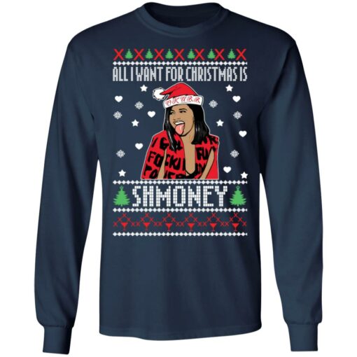 Cardi B all i want for christmas is shmoney Christmas sweater $19.95 redirect09012021050905 5