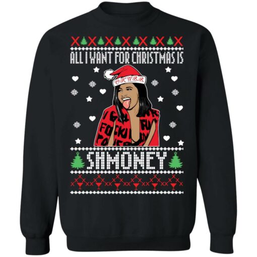 Cardi B all i want for christmas is shmoney Christmas sweater $19.95 redirect09012021050905 8