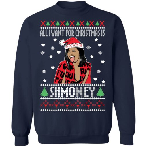 Cardi B all i want for christmas is shmoney Christmas sweater $19.95 redirect09012021050905 9