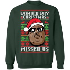 Notorious B.I.G. wonder why christmas missed us Christmas sweater $19.95