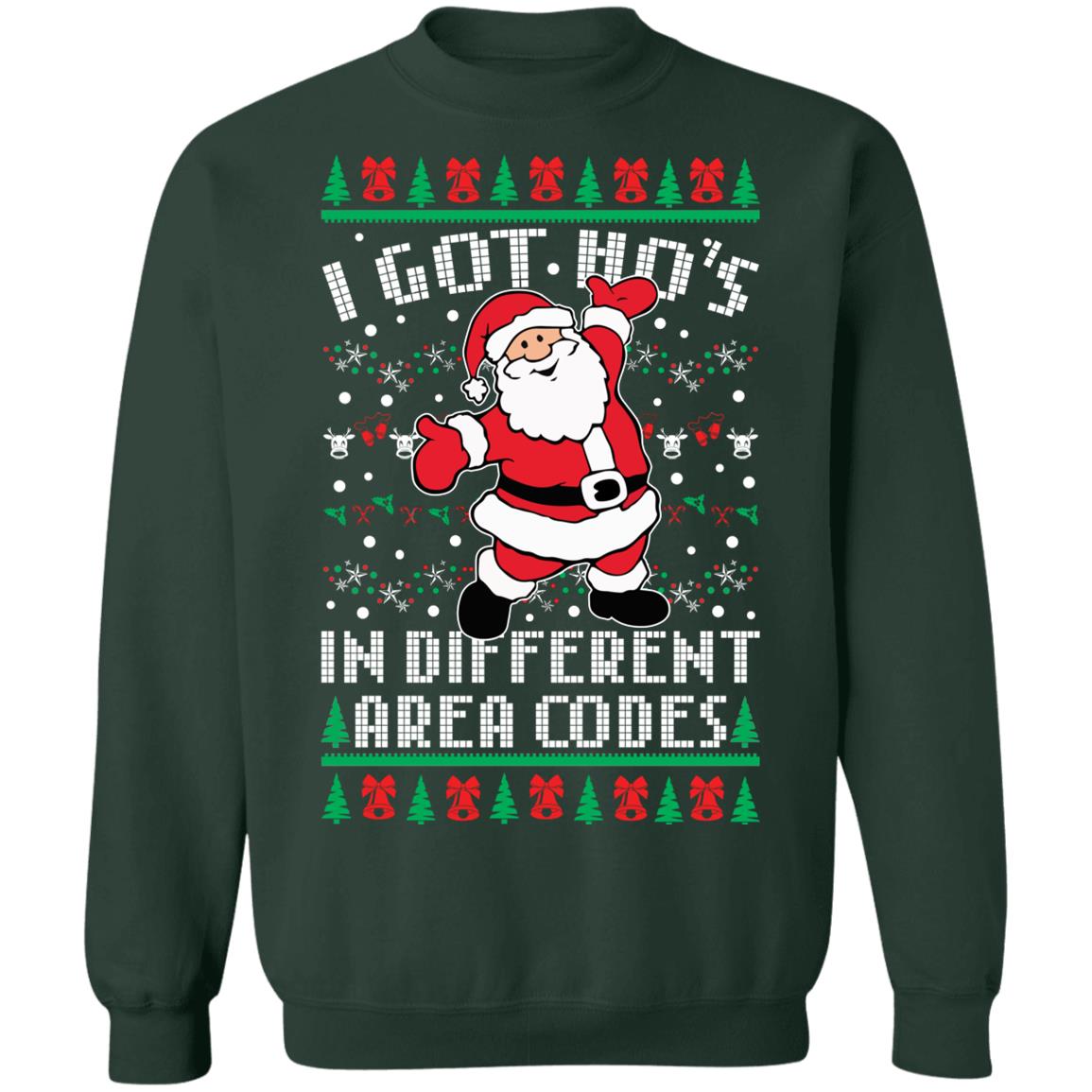 I Got Ho In Different Area Codes Christmas Sweater Lelemoon