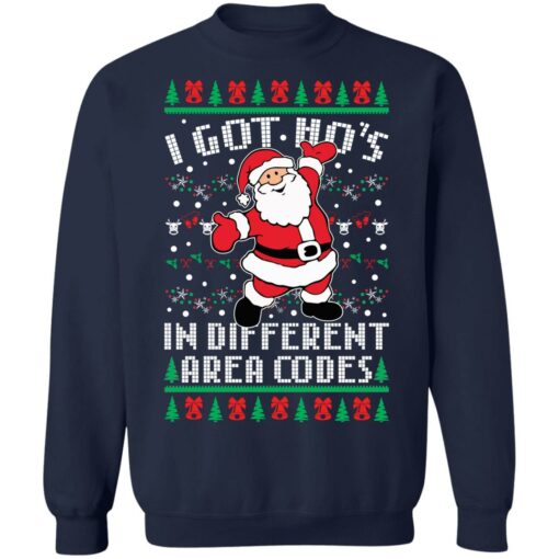 I got ho' in different area codes Christmas sweater $19.95