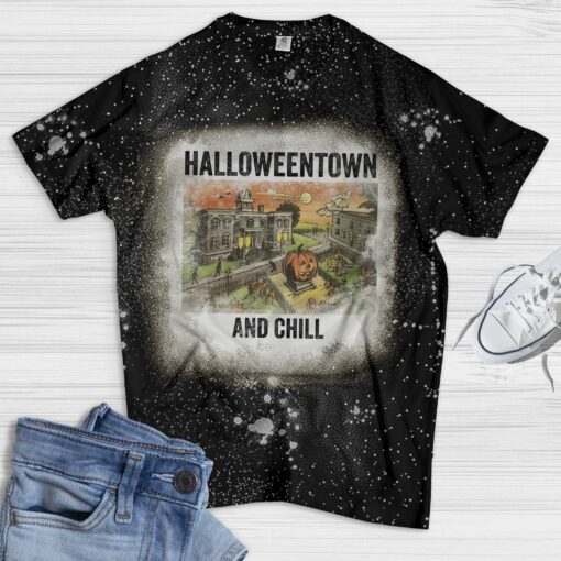 Halloweentown and chill Bleached shirt $19.95