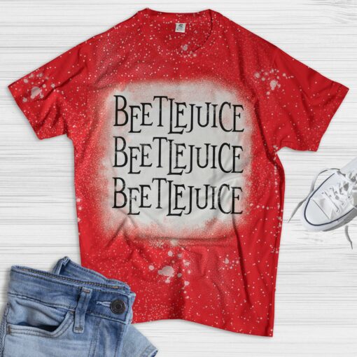 Beetlejuice Bleached shirt $19.95 red