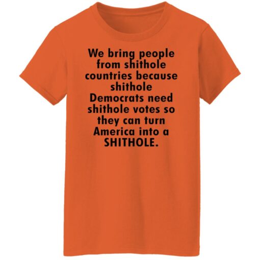 We bring people from shithole countries Democrats shirt $19.95