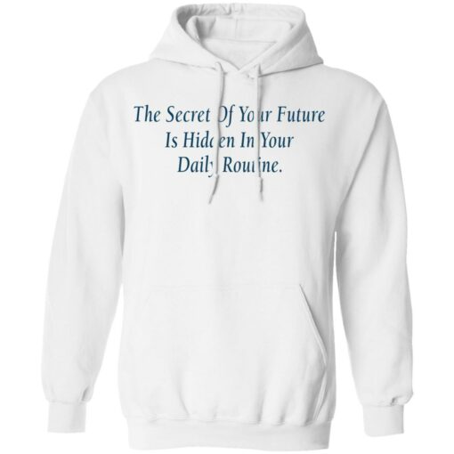 The secret of your future in hidden in your daily routine shirt $19.95