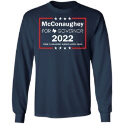 McConaughey for governor 2022 shirt $19.95