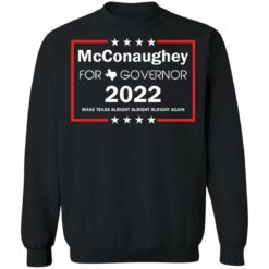 McConaughey for governor 2022 shirt $19.95