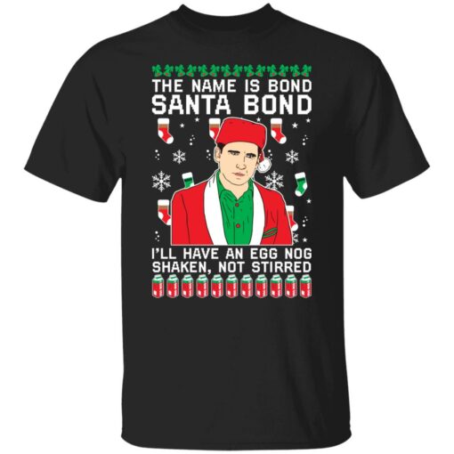 Michael Scott the name is bond santa bond Christmas sweater $19.95 redirect09222021020950 10