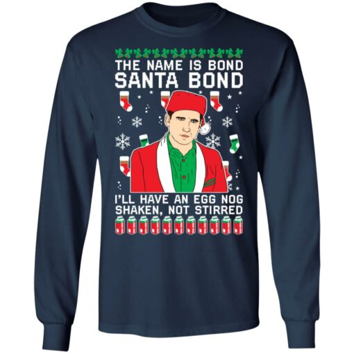 Michael Scott the name is bond santa bond Christmas sweater $19.95