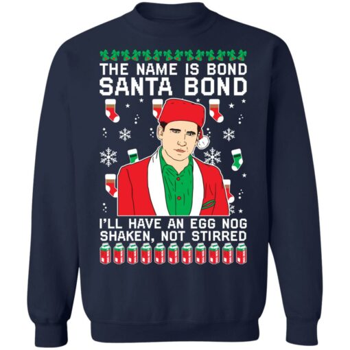 Michael Scott the name is bond santa bond Christmas sweater $19.95 redirect09222021020950 7