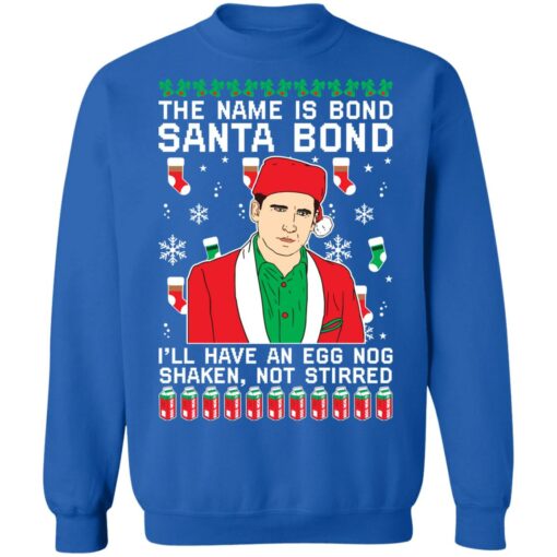Michael Scott the name is bond santa bond Christmas sweater $19.95 redirect09222021020950 9