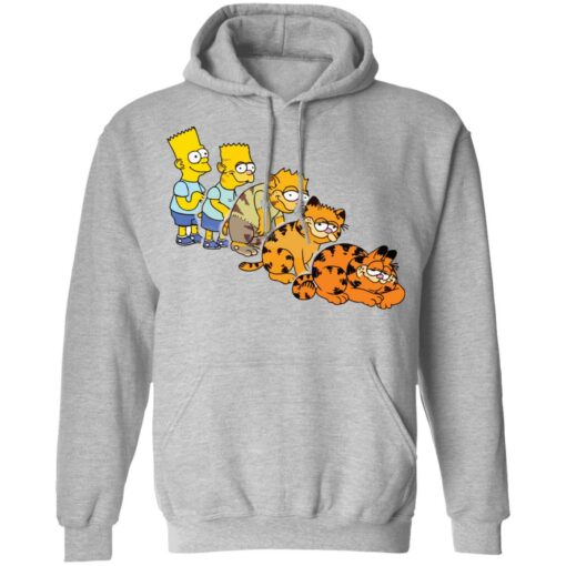 Bart Simpson morphing into Garfield shirt $19.95