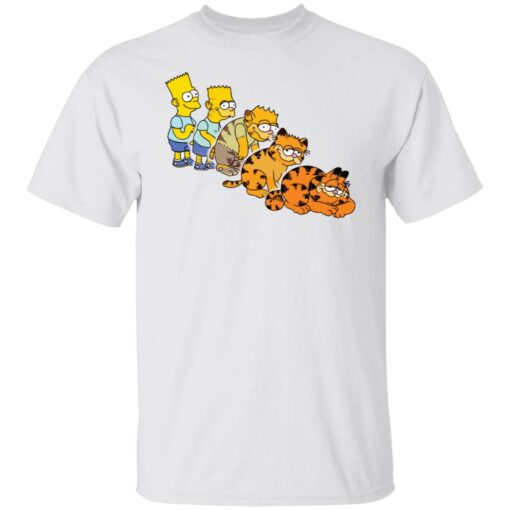 Bart Simpson morphing into Garfield shirt $19.95