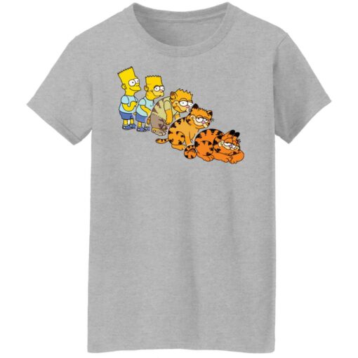 Bart Simpson morphing into Garfield shirt $19.95