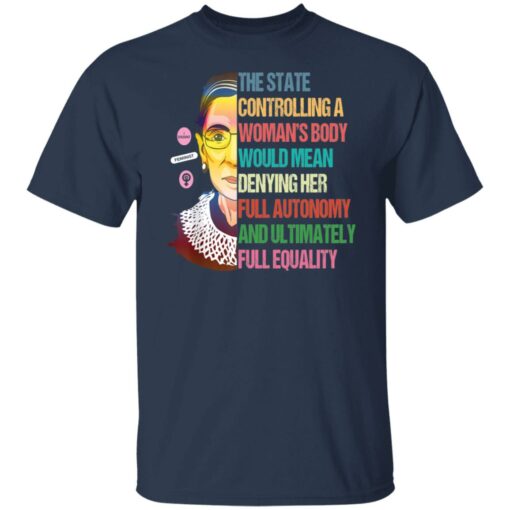 Ruth Bader Ginsburg the state controlling a woman's body shirt $19.95