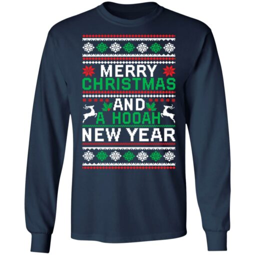 Merry christmas and a hooah new year Christmas sweater $19.95 redirect09292021050944 1