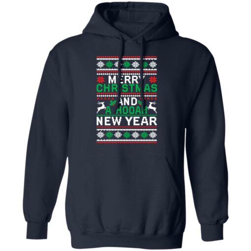 Merry christmas and a hooah new year Christmas sweater $19.95 redirect09292021050944 3