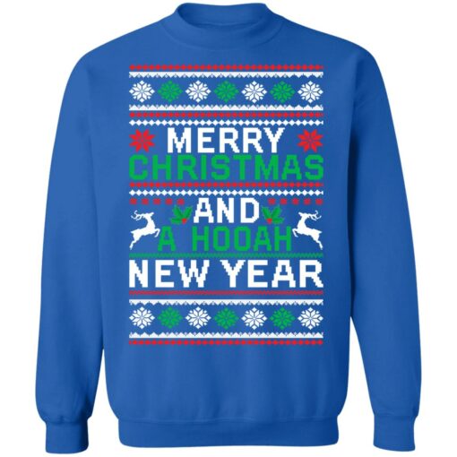 Merry christmas and a hooah new year Christmas sweater $19.95 redirect09292021050944 8