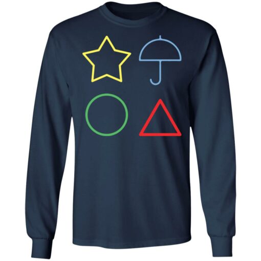 Squid Game circle triangle star umbrella t-shirt $19.95