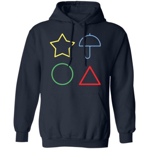 Squid Game circle triangle star umbrella t-shirt $19.95