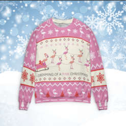 Pink Flamingo Christmas Sweater
