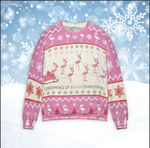 Pink Flamingo Christmas Sweater